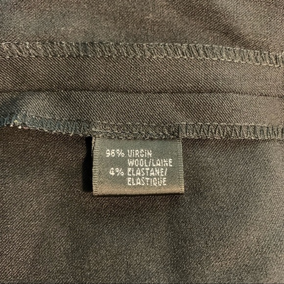 Lafayette 148 Black Slacks Wool Elastane Blend Dress Trouser Sz 10 - Picture 10 of 10